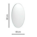 Ver imagem 4 de Espelho Multiuso Lapidado Pendurador 60x40 cm Oval