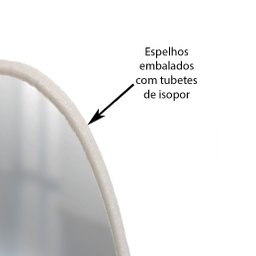 Espelho Multiuso Lapidado Pendurador 60x40 cm Oval - 7
