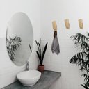 Ver imagem 2 de Espelho Multiuso Lapidado Pendurador 60x40 cm Oval