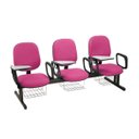 Ver imagem 1 de Cadeira em Longarina para Escolas Linha Uno Rosa