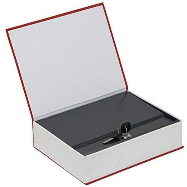 Cofre de Segurança Grande Portátil com Senha Livro Camuflado Porta Joias Dinheiro com Segredo Luxo - 4