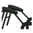 Ver imagem 4 de Mesa para Refeitório Escamoteável 04 Lugares Mdp Branco de 25 Mm - Assento Preto - 50401