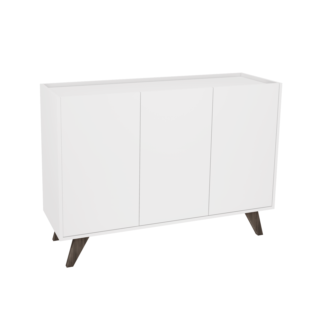 Balcão Multiuso Aparador 112,5cm 03 Portas Blc2004-br Estilare Branco - 3