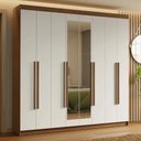 Ver imagem 1 de Guarda-Roupa Casal 8 Portas Batentes com Espelho Saturno Madesa