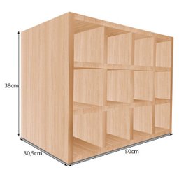 Adega MDF Suporte Nicho De 12 Garrafas Vinho De Parede - 4