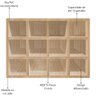 Adega MDF Suporte Nicho De 12 Garrafas Vinho De Parede - 5