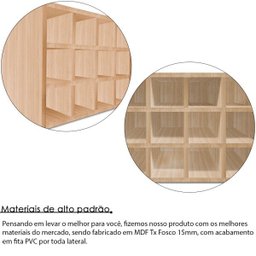 Adega MDF Suporte Nicho De 12 Garrafas Vinho De Parede - 3