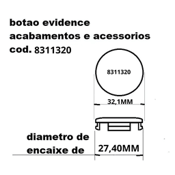 Botão Acabamento Torneira Padrão Deca 8311320/4492300 Spot:cromado - 4