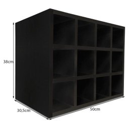 Adega MDF Suporte Nicho De 12 Garrafas Vinho De Parede - 4