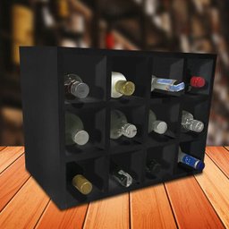 Adega MDF Suporte Nicho De 12 Garrafas Vinho De Parede - 6