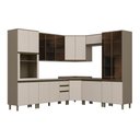 Ver imagem 2 de Cozinha Modulada Completa 08 Peças 100% MDF com Torre Quente e Cristaleira Connect Duna/Cristal
