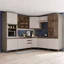 Ver imagem 1 de Cozinha Modulada Completa 08 Peças 100% MDF com Torre Quente e Cristaleira Connect Duna/Cristal