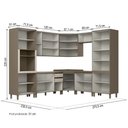 Ver imagem 4 de Cozinha Modulada Completa 08 Peças 100% MDF com Torre Quente e Cristaleira Connect Duna/Cristal