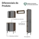 Ver imagem 4 de Armário de Cozinha Compacta 156 Cm Rustic-cinza Emilly Madesa 02