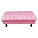 Ver imagem 3 de Puff Calçadeira Retrô 1,20 Metro Luis XV Capitonê Suede Rosa