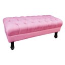 Ver imagem 2 de Puff Calçadeira Retrô 1,20 Metro Luis XV Capitonê Suede Rosa