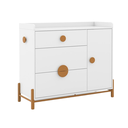 Ver imagem 1 de Cômoda Tess 1,25m 100% Mdf Branco Soft/eco Wood Matic