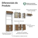 Ver imagem 7 de Cozinha Completa Stella 9 Portas MDP 270cm Branco e Marrom Madesa