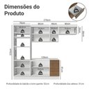 Ver imagem 4 de Cozinha Completa Stella 9 Portas MDP 270cm Branco e Marrom Madesa