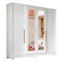Ver imagem 2 de Guarda-roupa Casal Monaco 4 Portas 2 Gavetas com Espelho Branco - Mx Móveis