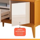 Ver imagem 7 de Rack Bancada para Tv até 75 Polegadas 2,18m 2 Portas Detalhe Ripado Vetro Madeirado/off White