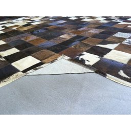 Tapete de Couro Marrom Escuro Degrade 2,00x2,00 com Bordas - 3