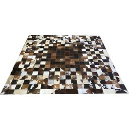 Tapete de Couro Marrom Escuro Degrade 2,00x2,00 com Bordas - 1