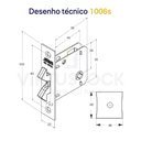 Ver imagem 3 de Fechadura Stam Correr-Bater Banheiro 1006S Cromado