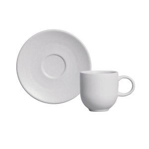 Conjunto com 6 Xícaras de Café com Pires Coup Stoneware Vit 97 Ml