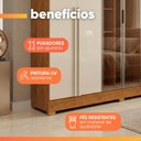 Ver imagem 5 de Guarda Roupas Casal 6 Portas Reflecta com LED 4 Gavetas Mavie