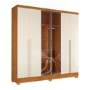 Ver imagem 1 de Guarda Roupas Casal 6 Portas Reflecta com LED 4 Gavetas Mavie