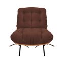 Ver imagem 4 de Poltrona com Puff Costela Vallisa Decor - Marrom