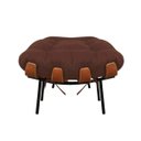 Ver imagem 6 de Poltrona com Puff Costela Vallisa Decor - Marrom