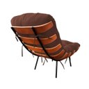 Ver imagem 5 de Poltrona com Puff Costela Vallisa Decor - Marrom