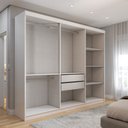 Ver imagem 5 de Guarda-roupa Casal Aurora Radiante 6 Portas 2 Gavetas - Panorama Móveis