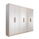 Ver imagem 3 de Guarda-roupa Casal Aurora Radiante 6 Portas 2 Gavetas - Panorama Móveis