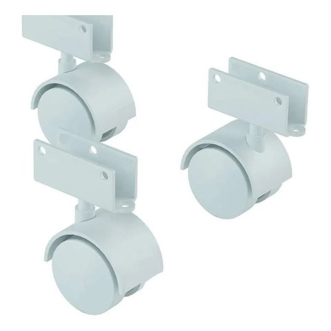 4 Rodízios Chapa U Berços Móveis com Rodinhas 15mm até 18mm
