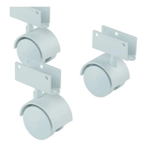 4 Rodízios Chapa U Berços Móveis com Rodinhas 15mm até 18mm
