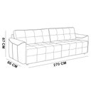 Ver imagem 6 de Sofá 4 Lugares para Sala de Estar Living 270cm Belluno L06 Couro Amêndoa - Lyam Decor