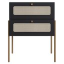 Ver imagem 6 de Mesa de Cabeceira com 2 Gavetas Pé Metal Arlo A10 Nero/dourado - Mpozenato