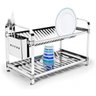 Escorredor Louças 20 Pratos Porta Talher em Aço Inox - 1