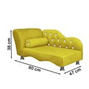 Ver imagem 3 de Cama Caminha Diva Pet Veludo Strass Amarelo Dvinn