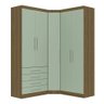 Guarda Roupas Modulado de Canto Diagonal 3 Peças com 5 Portas e 4 Gavetas Paris Luciane Móveis - 3