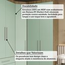 Ver imagem 5 de Guarda Roupas Modulado de Canto Diagonal 3 Peças com 5 Portas e 4 Gavetas Paris Luciane Móveis