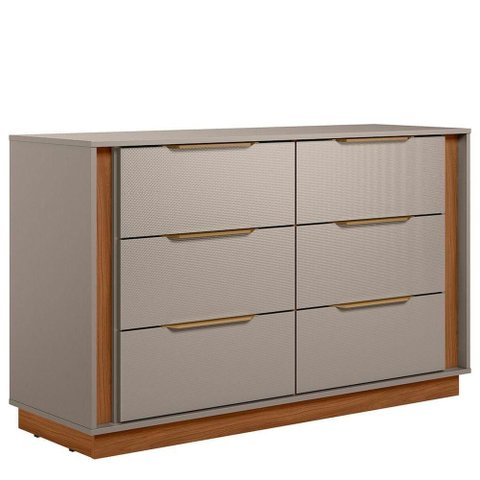Cômoda Grande com 6 Gavetas Giane Nogueira Nude
