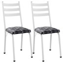 Ver imagem 1 de Kit 2 Cadeiras Tubular Europa 118 Branco Assento Mosaico Silver Artef
