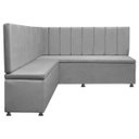 Ver imagem 5 de Canto Alemão 4 Lugares para Lanchonete 1,25x1,60m Liso Cinza Claro Sofa Store