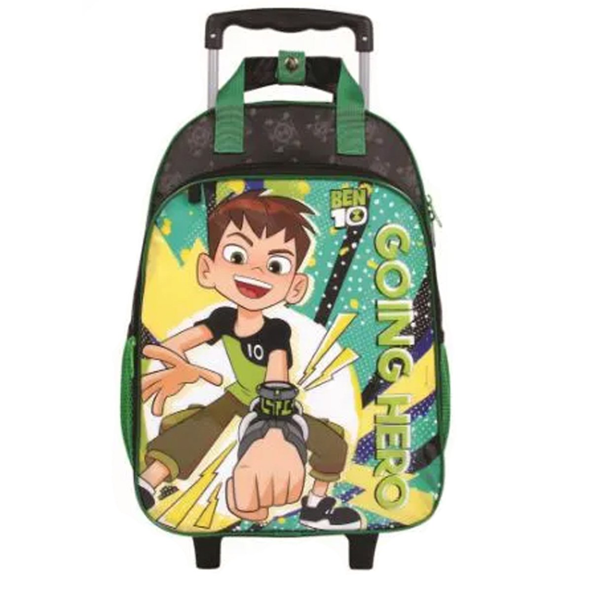 Mochila de Rodinhas Ben 10 Meninos Escolar Preto Verde - Preto ...