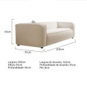 Ver imagem 3 de Kit Sofá 3 Lugares 200cm e Poltrona Cecília Linho