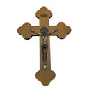 Ver imagem 6 de Crucifixo Cruz de Parede Medalha de São Bento Madeira Mdf 25 Cm